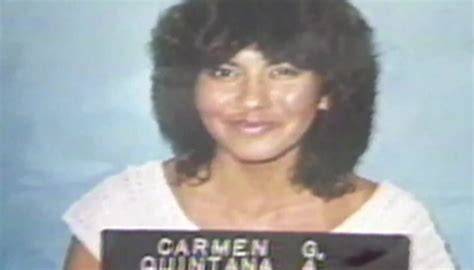 Carmen Gloria Quintana being held by armed military officers.