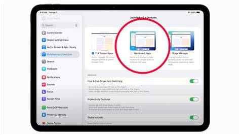An iPad displaying the Split View feature with two apps side by side.
