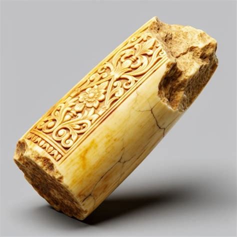 A conservator carefully cleaning small cracks in an ivory artifact.