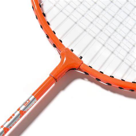 A selection of different badminton rackets suitable for beginners is shown.