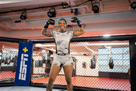 Joselyne Edwards practicing her kicks in a training session.