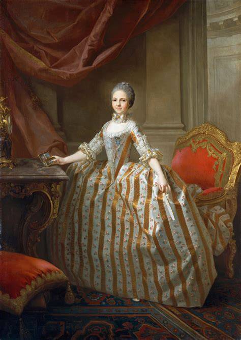 Maria Luisa of Parma admiring artworks at an exhibition