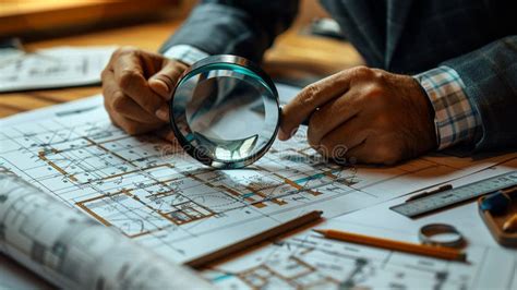 An architect looking at a certification and license document.