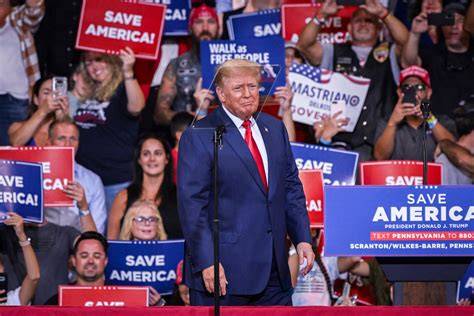 A barrier set up at a Donald Trump rally to control access.