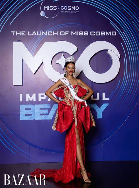 A contestant speaking confidently to an audience during the competition.