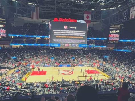 Players in action during an Atlanta Hawks basketball game.
