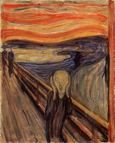 The Scream artwork with a date plaque