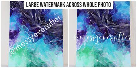 A computer screen showing an edited digital artwork with a watermark layer.