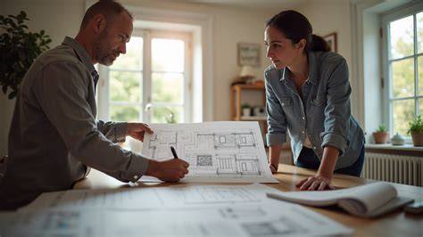 A homeowner explaining their vision for a renovation project to an architect.