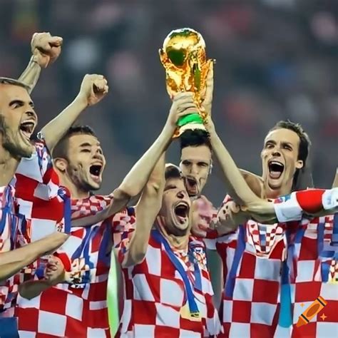 Trophies won by the Croatia national football team displayed on a pedestal.