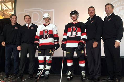 A team photo of the Belleville Senators from their first season.