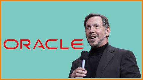 Larry Ellison presenting Oracle database features to an audience