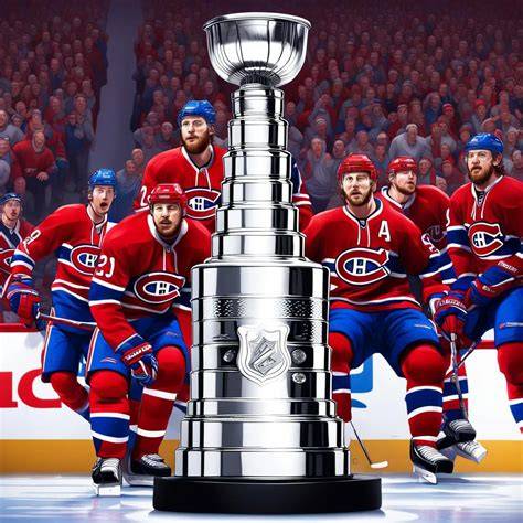Montreal Canadiens Stanley Cup trophy on a table